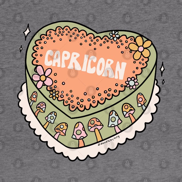 Capricorn Heart Cake by Doodle by Meg